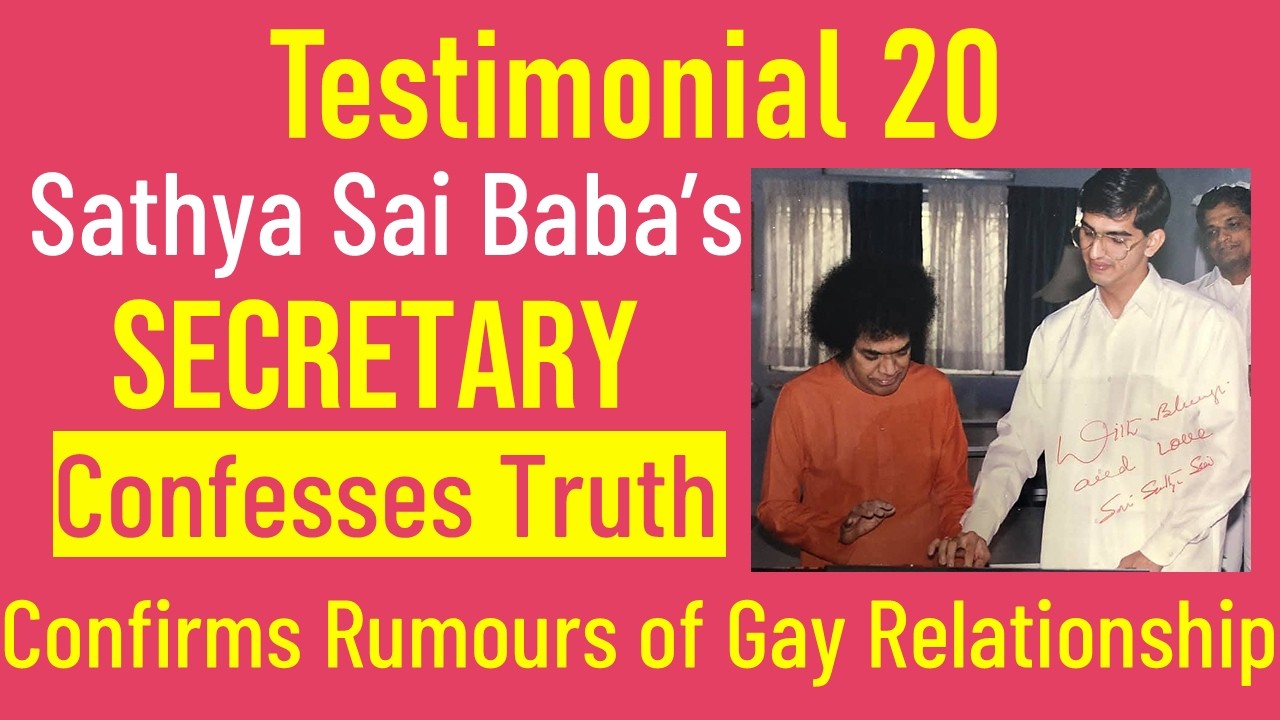 Testimonial 20- Wife of #sathyasaibaba ? Satyajit's Remarks Reignite Rumours on his Gay Relationship