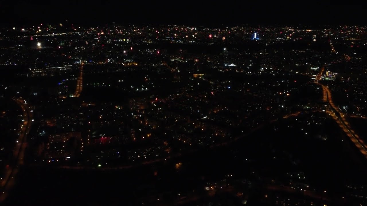 New Year From The Sky Over Sofia, Bulgaria 2020/2021