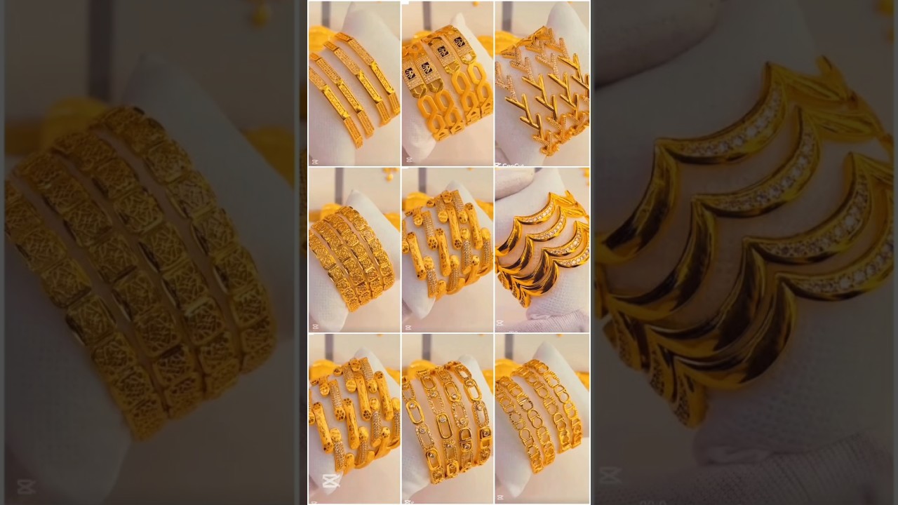 top trending gold bangles design #goldjewellery #shortsfeed #gold #goldbangles #shorts