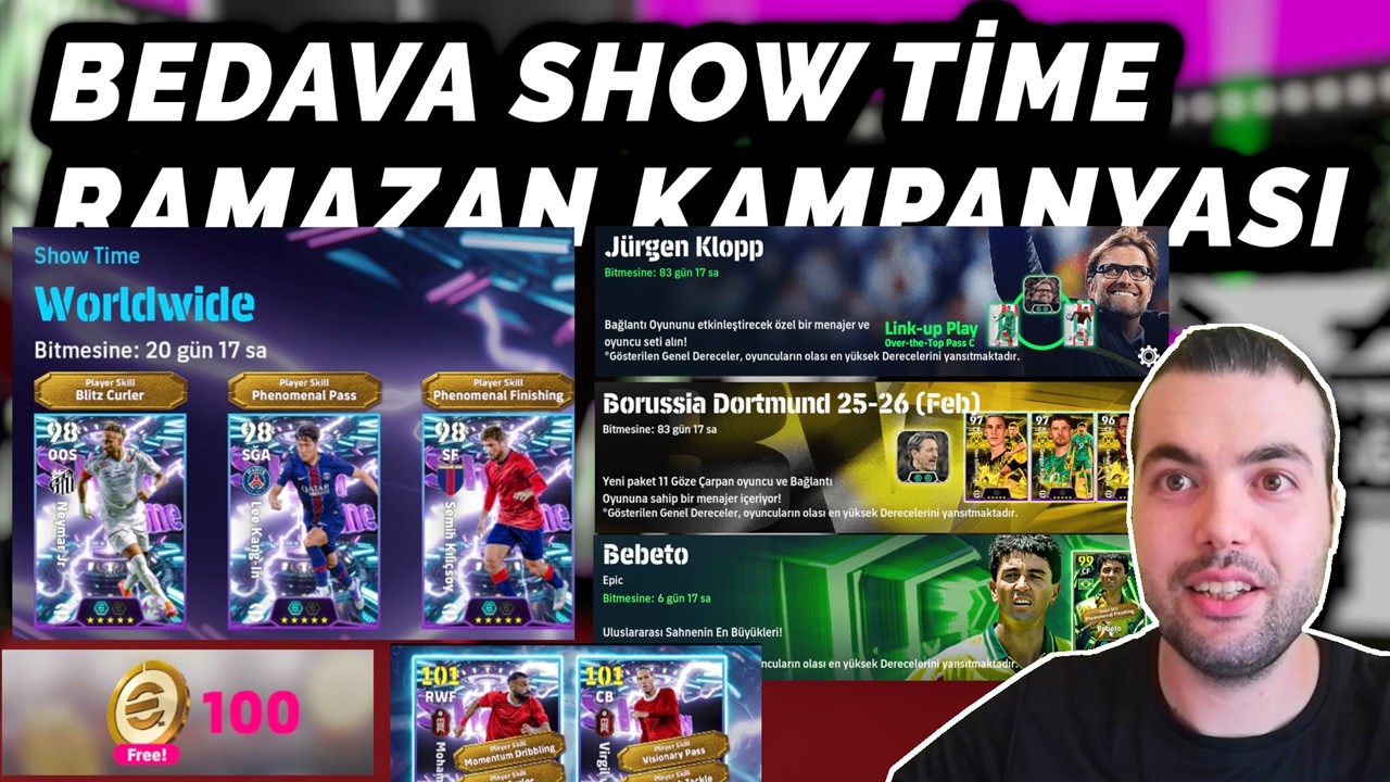 BEDAVA SHOW TİME🎁RAMAZAN KAMPANYASI | BOMBACI NEYMAR, HEDİYELER, PAKETLER (eFootball 2026 Mobile)