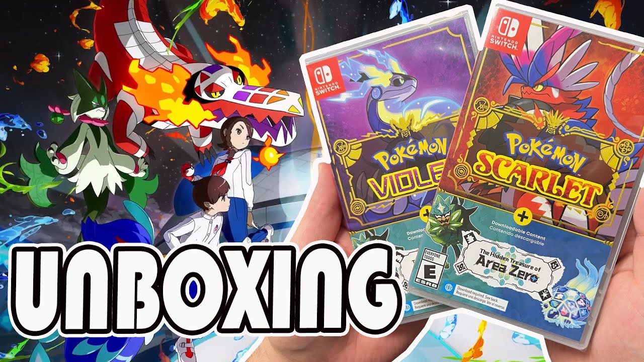 Распаковка Pokemon Scarlet & Violet + The Hidden Treasure of Area Zero (Nintendo Switch)