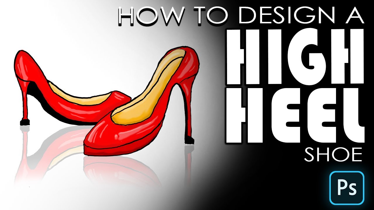 Design a High heel shoe using Photoshop