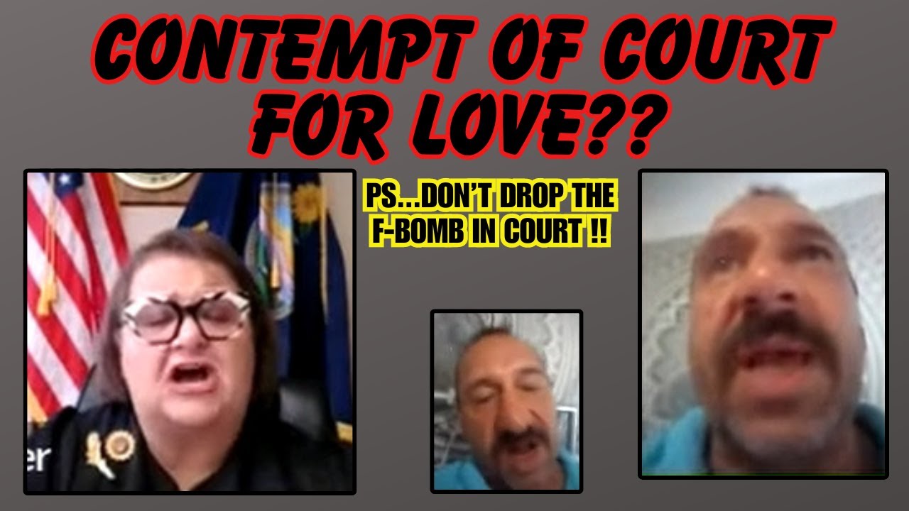CONTEMPT OF COURT FOR...LOVE??  Don't drop the F bomb in court!