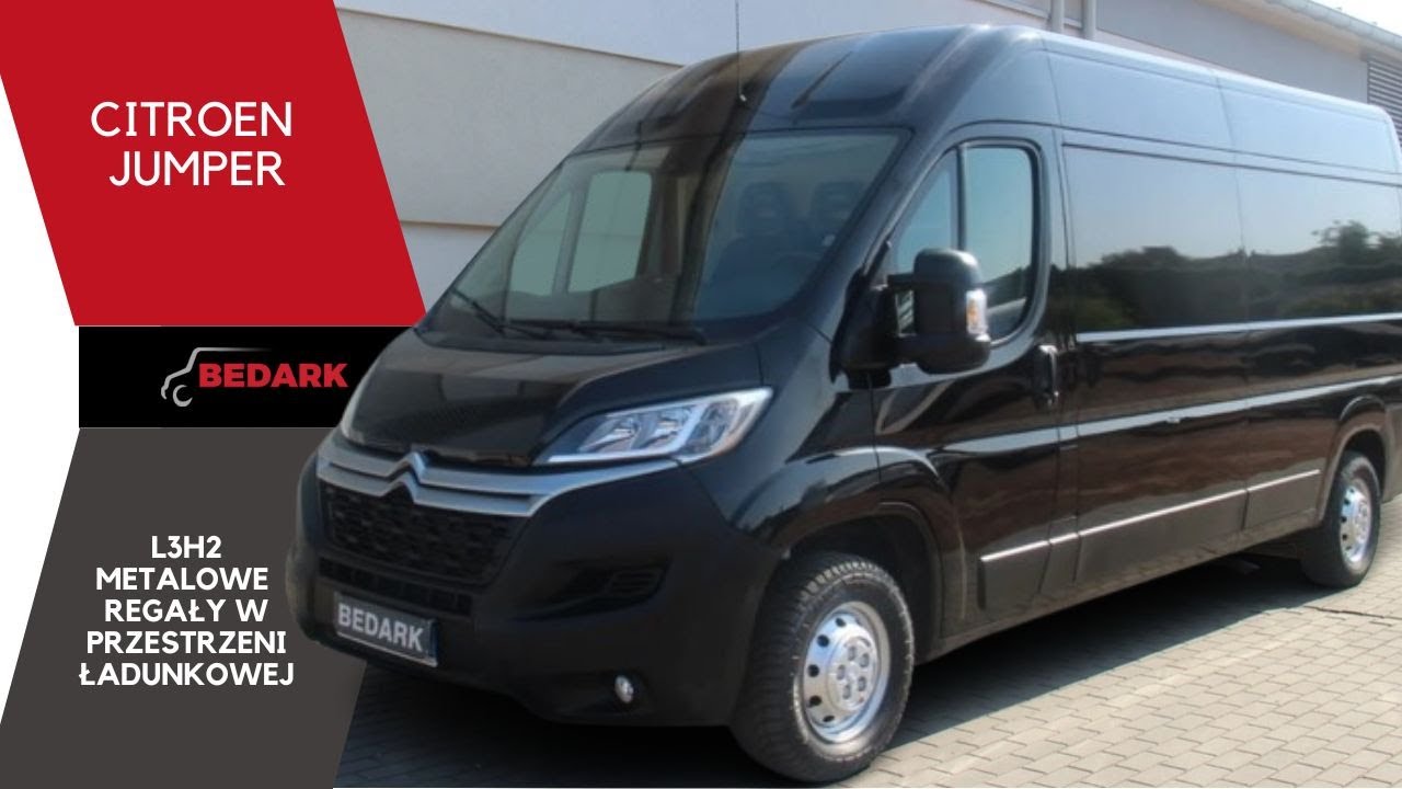 Citroen Jumper L3H2 metalowe regały w przestrzeni ładunkowej