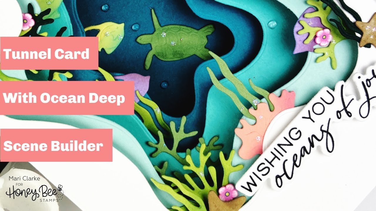 Tunnel Card With Ocean Deep Scene Builder With Mari