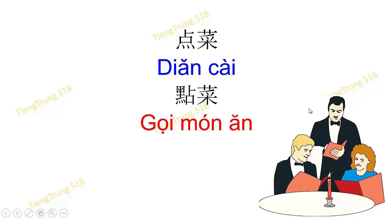 Tiếng Trung giao tiếp theo chủ đề - Rủ nhau đi ăn và gọi món