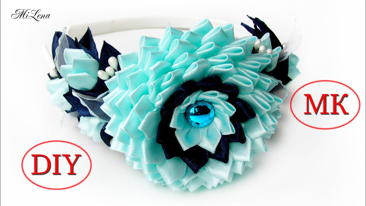 ОБОДОК КАНЗАШИ, МК / DIY Kanzashi Headband