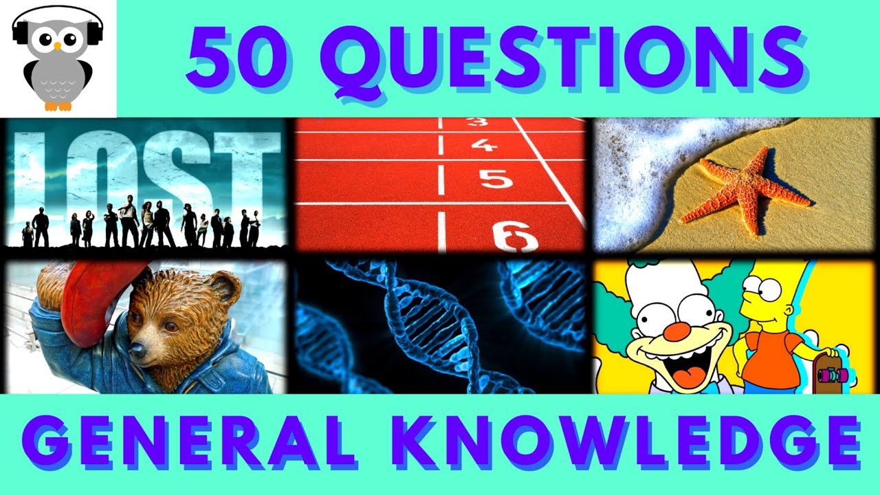 General Knowledge Quiz Trivia #3 | TV Show Lost, Decathlon, Invertebrate, Paddington, DNA, Simpsons