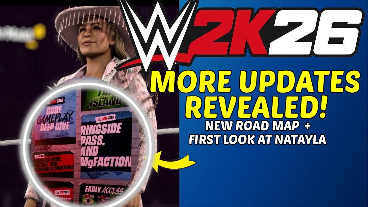 WWE2K26: ОПУБЛИКОВАНЫ НОВЫЕ ОБНОВЛЕНИЯ! НОВАЯ КАРТА ИГРЫ + ПЕРВЫЙ ВЗГЛЯД НА НАТАЙЛУ!!
