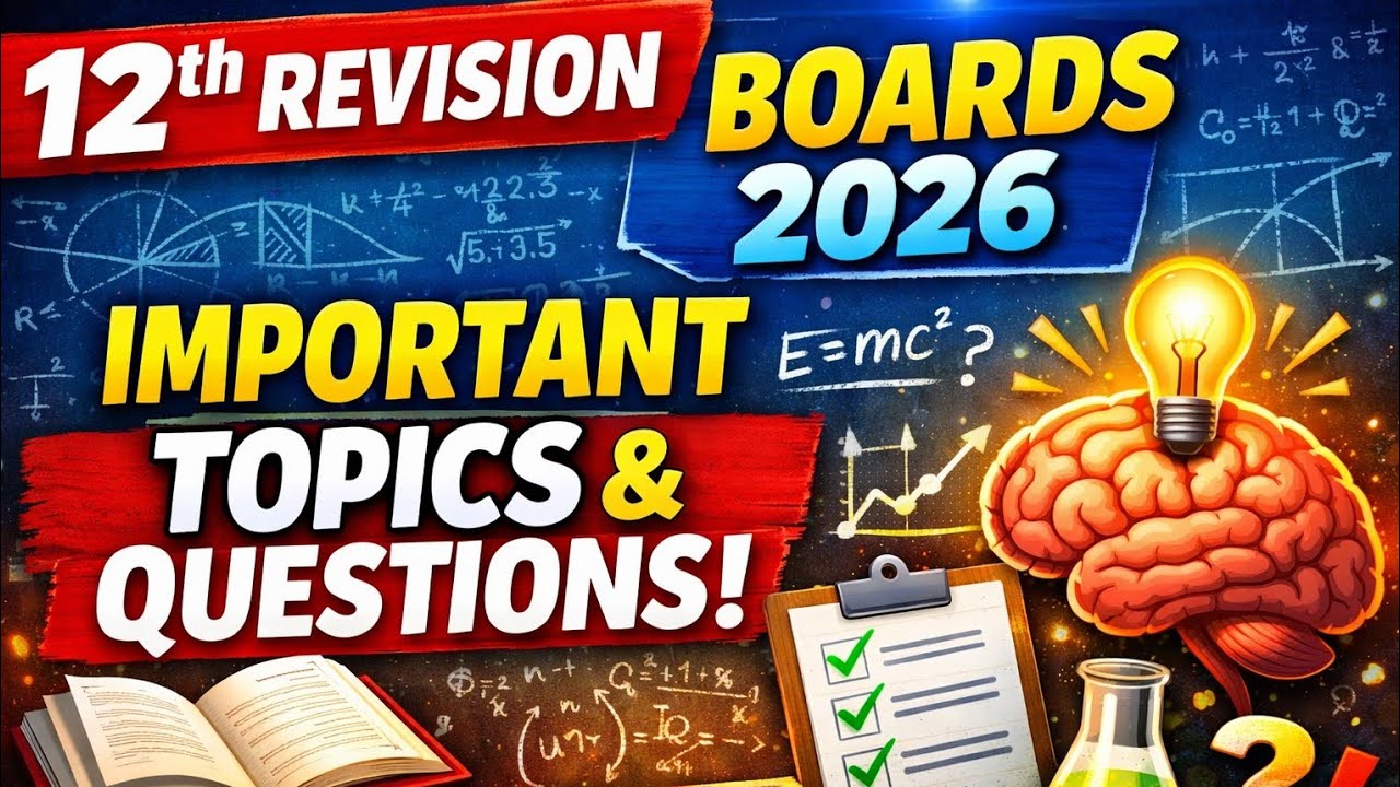 12th Chemistry Revision || Important questions and topic @Boards 2026