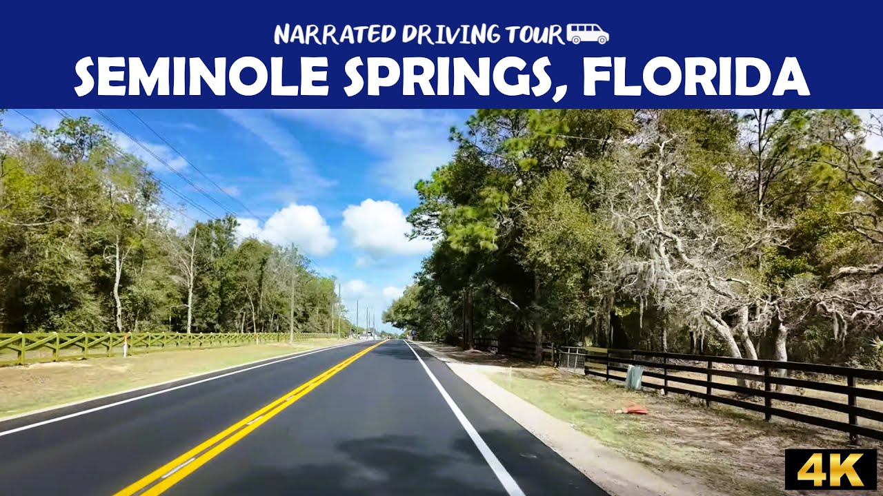 🚗 Scenic 4K Drive Through Seminole Springs, Florida 🌴 | Relaxing Road Trip Experience!