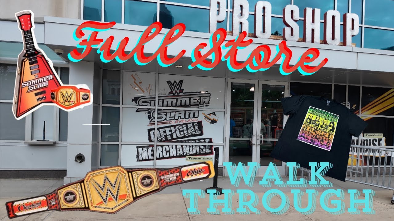 WWE SUMMERSLAM CLEVELAND BROWNS| Pro Shop Walkthrough | 2024 Championship Belts Merch & Accessories