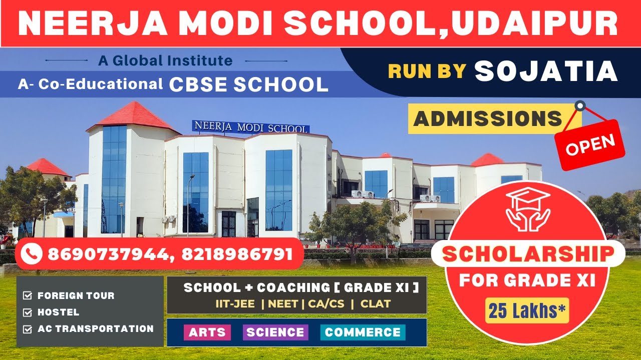 NEERJA MODI SCHOOL | CBSE SCHOOL UDAIPUR | RUN BY SOJATIA