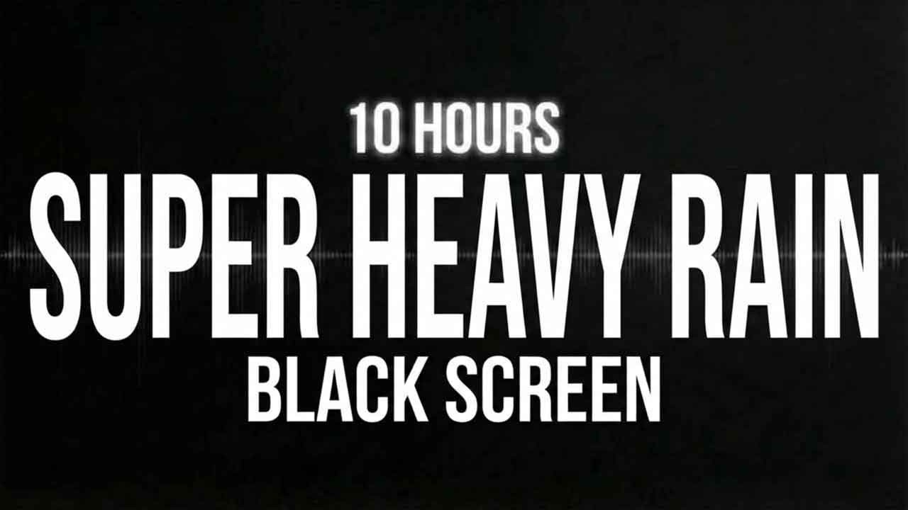 Rain Sounds for Sleep (10 Hours) Black Screen  • No Thunder, Dark Screen