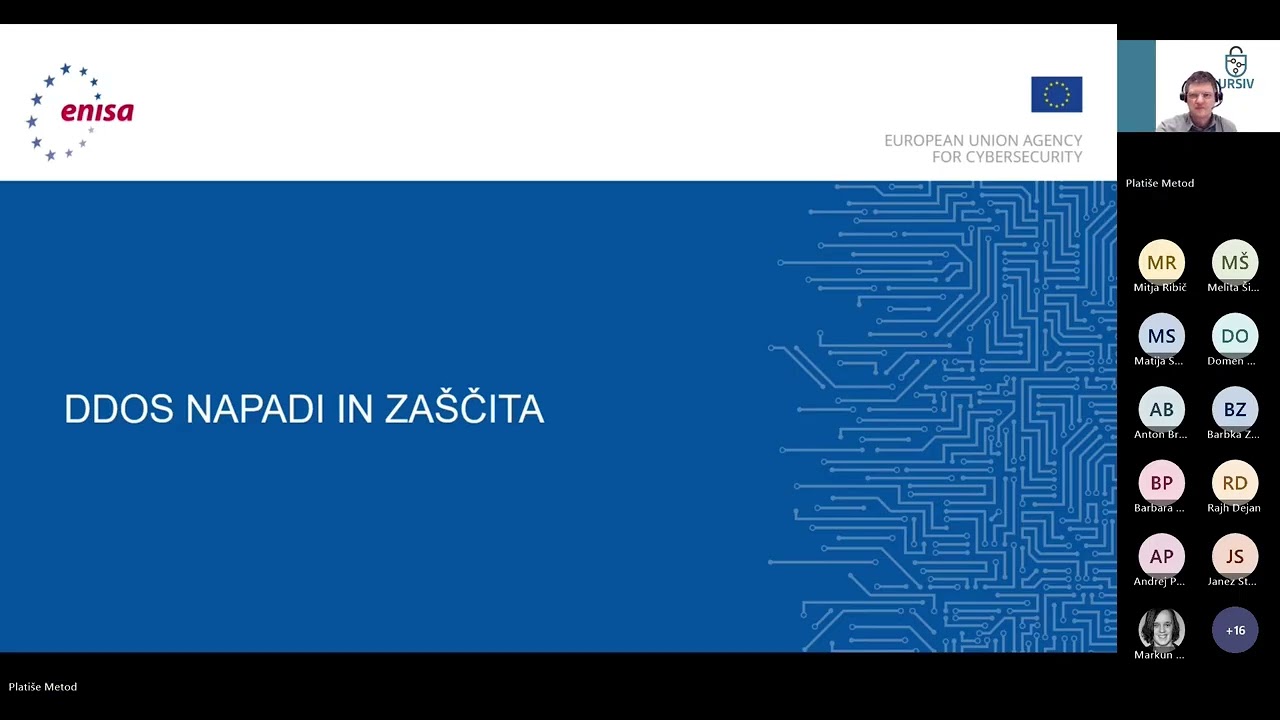 Seminar o ukrepih za odzivanje na najpogostejše kibernetske incidente (V2) I URSIV & ENISA