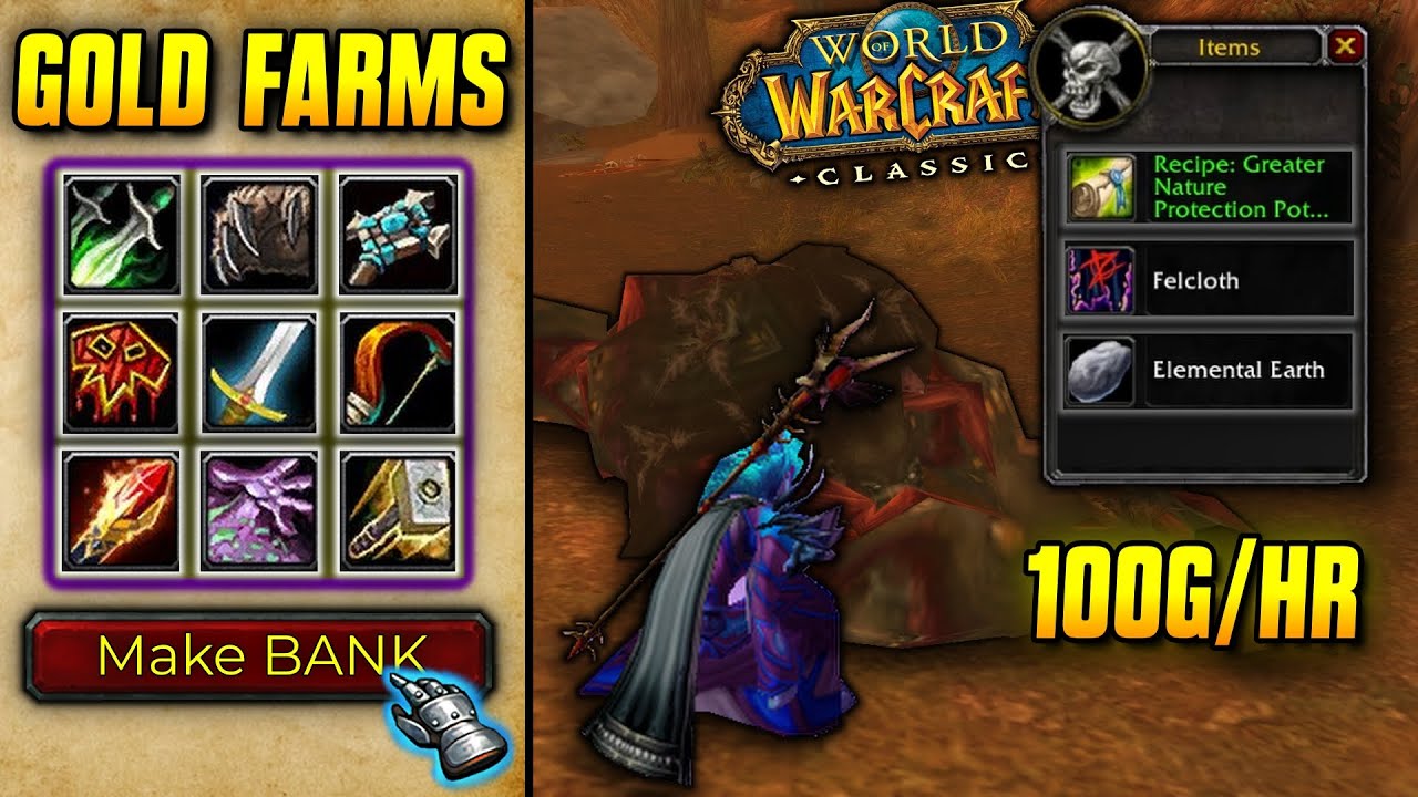 5 Gold Farms for ANY Class - Chill and Profitable | Classic WoW