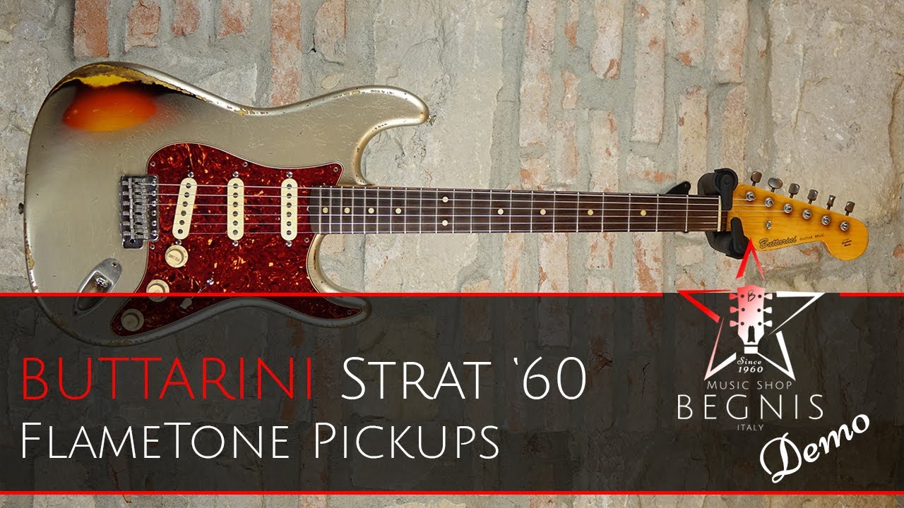 DEMO - BUTTARINI STRATOCASTER with FLAMETONE '68 Woodstock pickups in Victory Sheriff 22