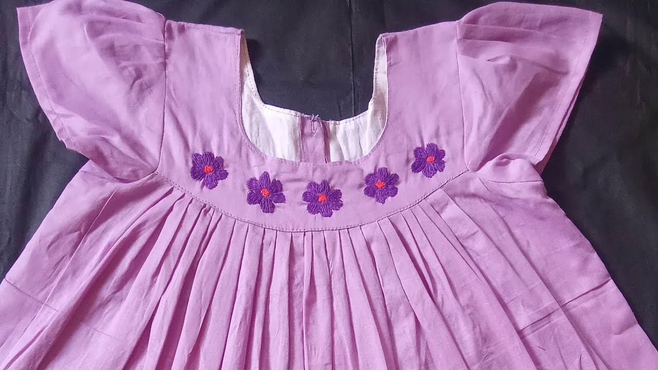 হাতের কাজের জামা#easy hand embroidery dress design