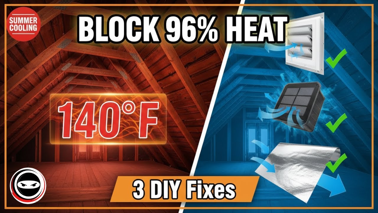 Stop Attic Heat - 3 DIY Fixes That Block 96% of Summer Heat