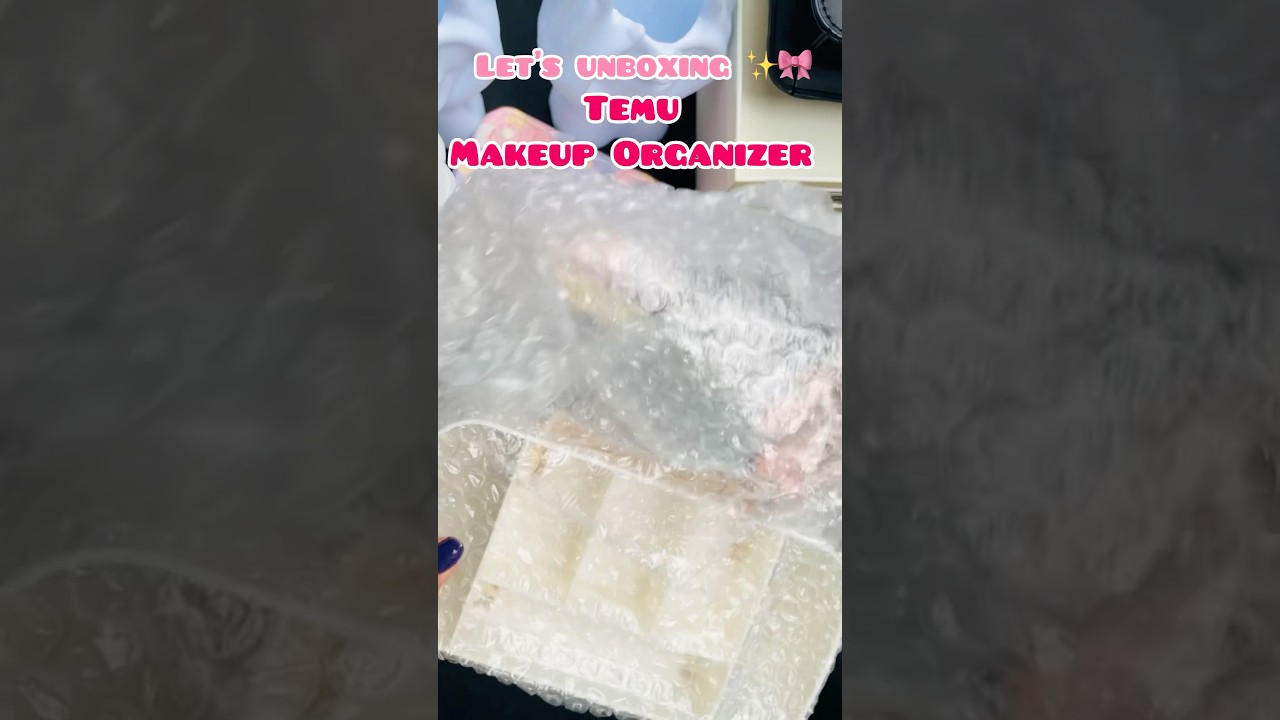 Unboxing Temu Makeup Organizer | Aesthetic Vanity Storage Box 2025 #makeuporganiser#temu#beautyhaul