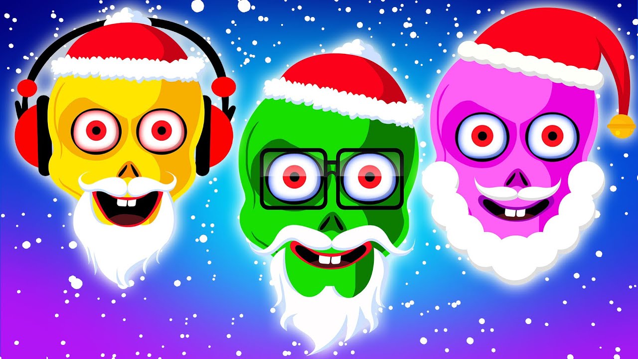 🎅🏻 Skeleton Santa Face + More Christmas Songs And Videos For Kids