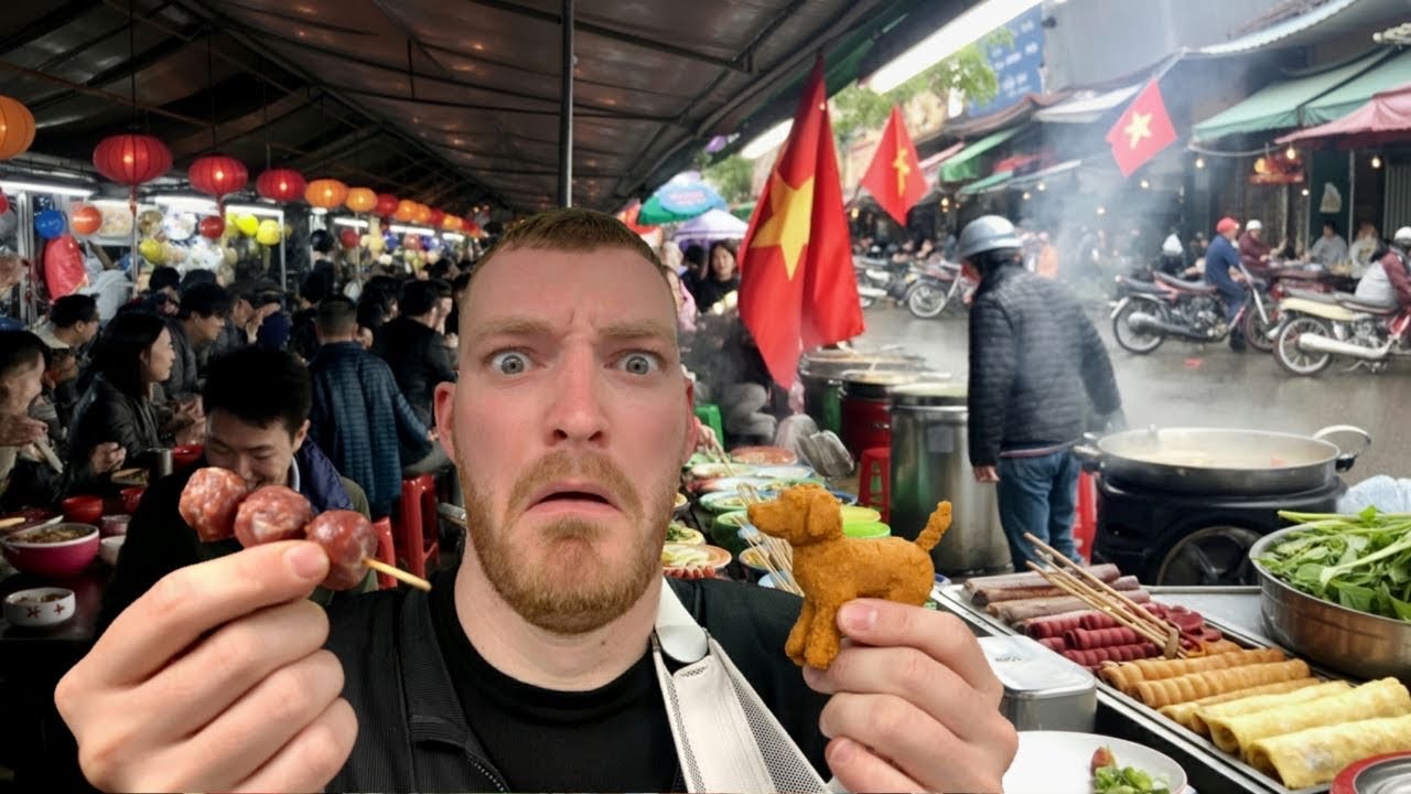 Eating Mystery Meat Off Vietnam Street Venders!