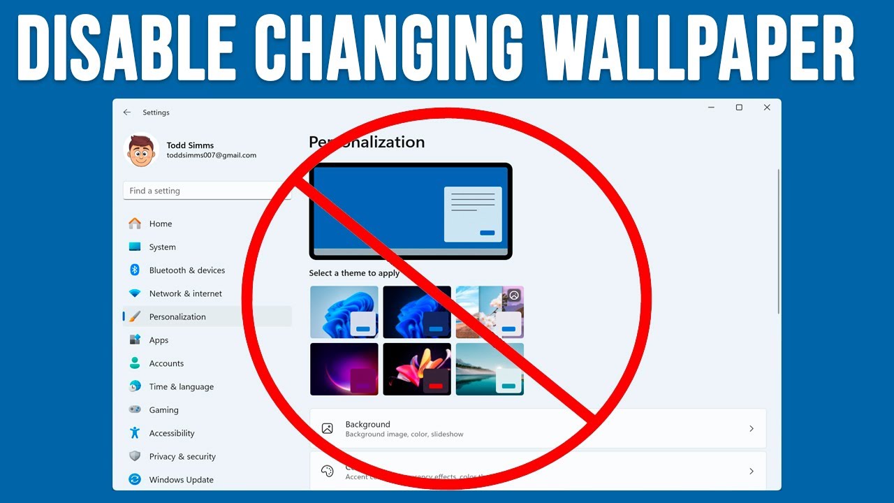 How to Disable Changing the Windows Desktop Wallpaper for Some or All Users on a Computer
