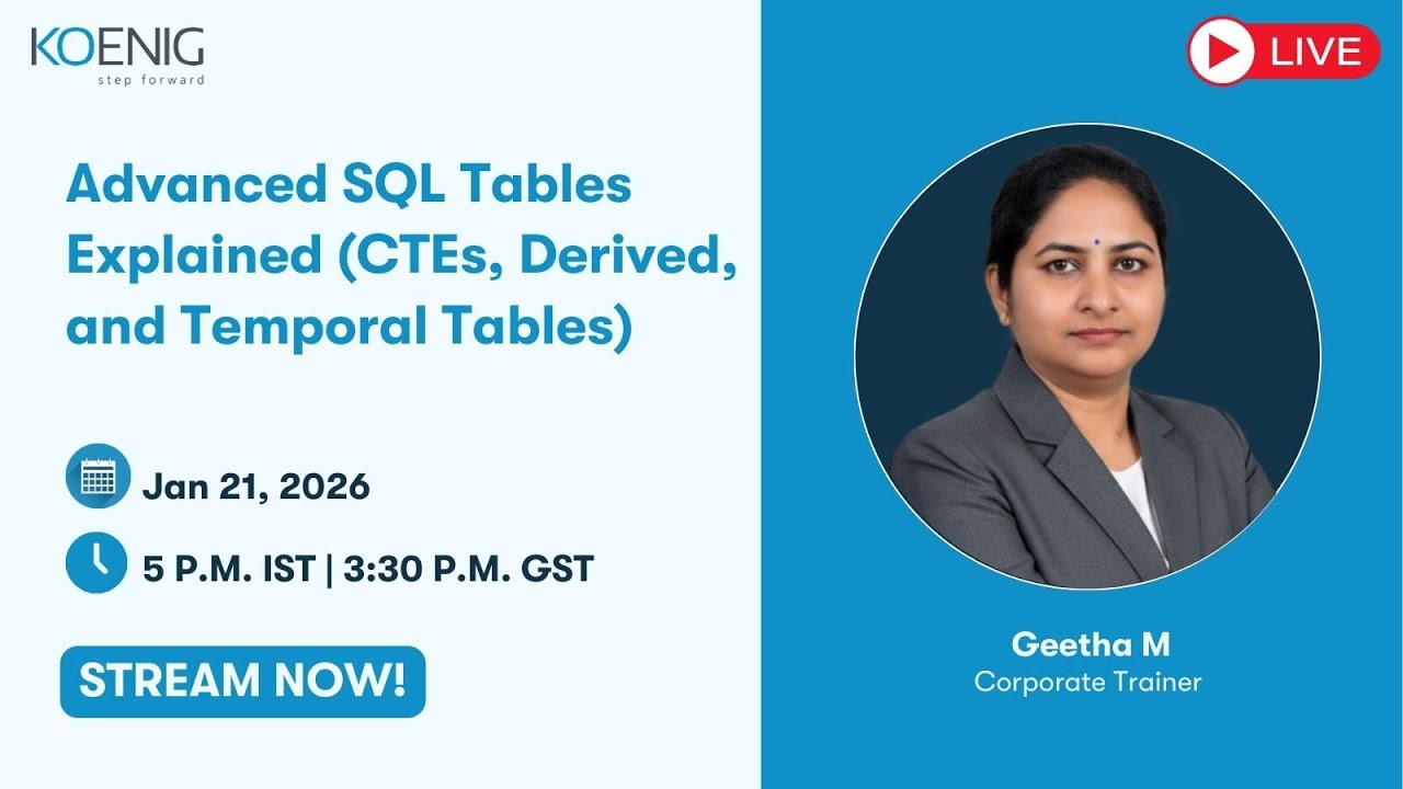 Advanced SQL Tables Explained (CTEs, Derived, and Temporal Tables)