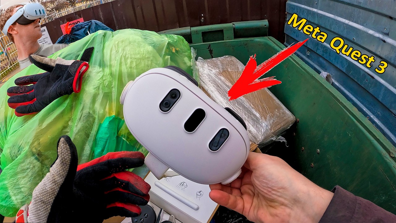 Пробую Meta Quest 3 на мусорке - Как я зарабатываю лазая по мусоркам ? Dumpster Diving RUSSIA #149