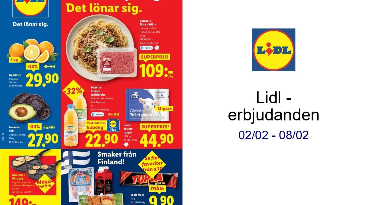 Lidl - erbjudanden 02/02 - 08/02