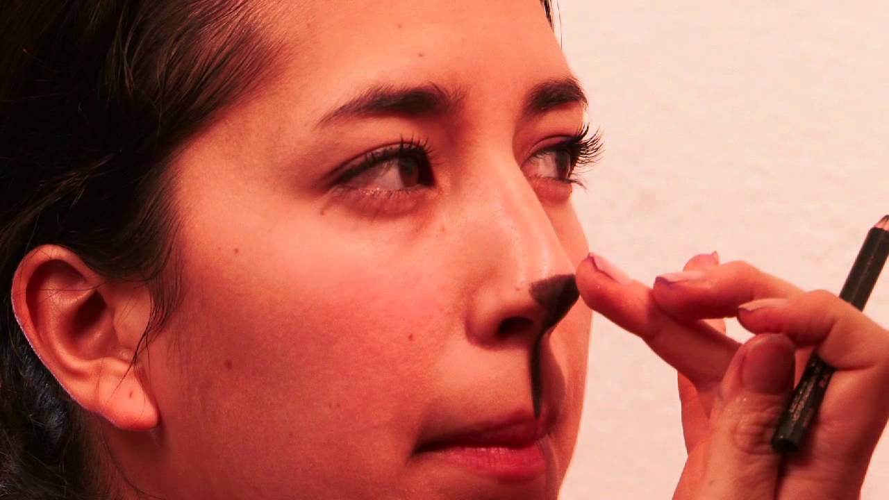 Как сделать кошачий нос и усы с помощью макияжа: аквагрим и макияж