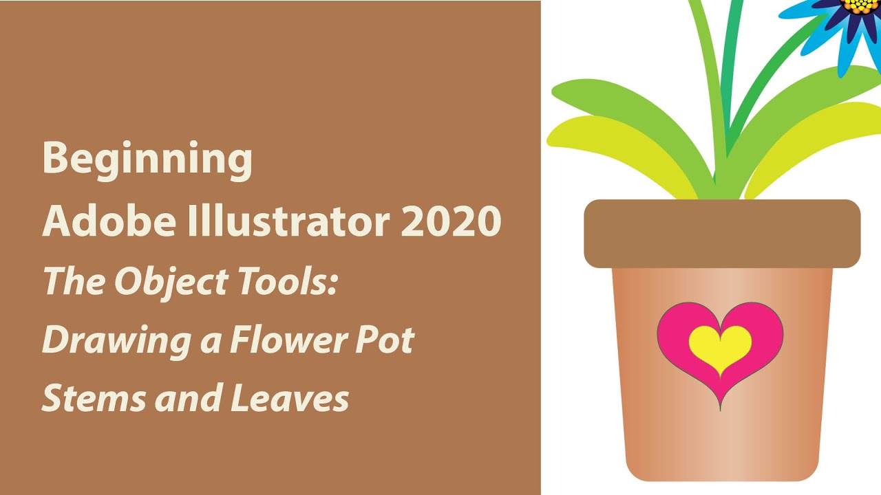 Draw a Flowerpot and Leaves in Adobe Illustrator