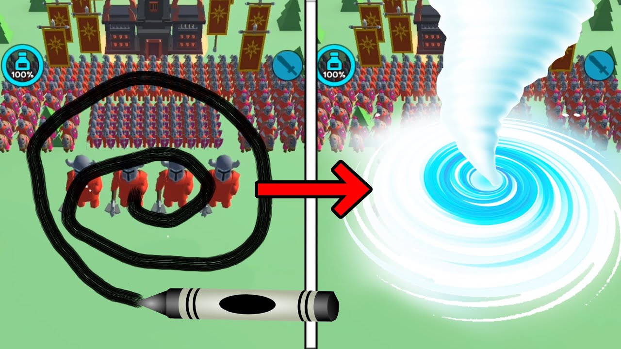 【用畫筆滅世】畫出一個龍捲風! 捲起整個世界! | Draw Defence