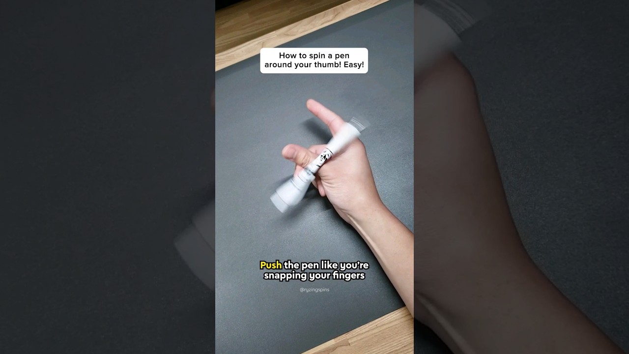 SPIN A PEN Around Your Thumb in 2 EASY Steps 👍