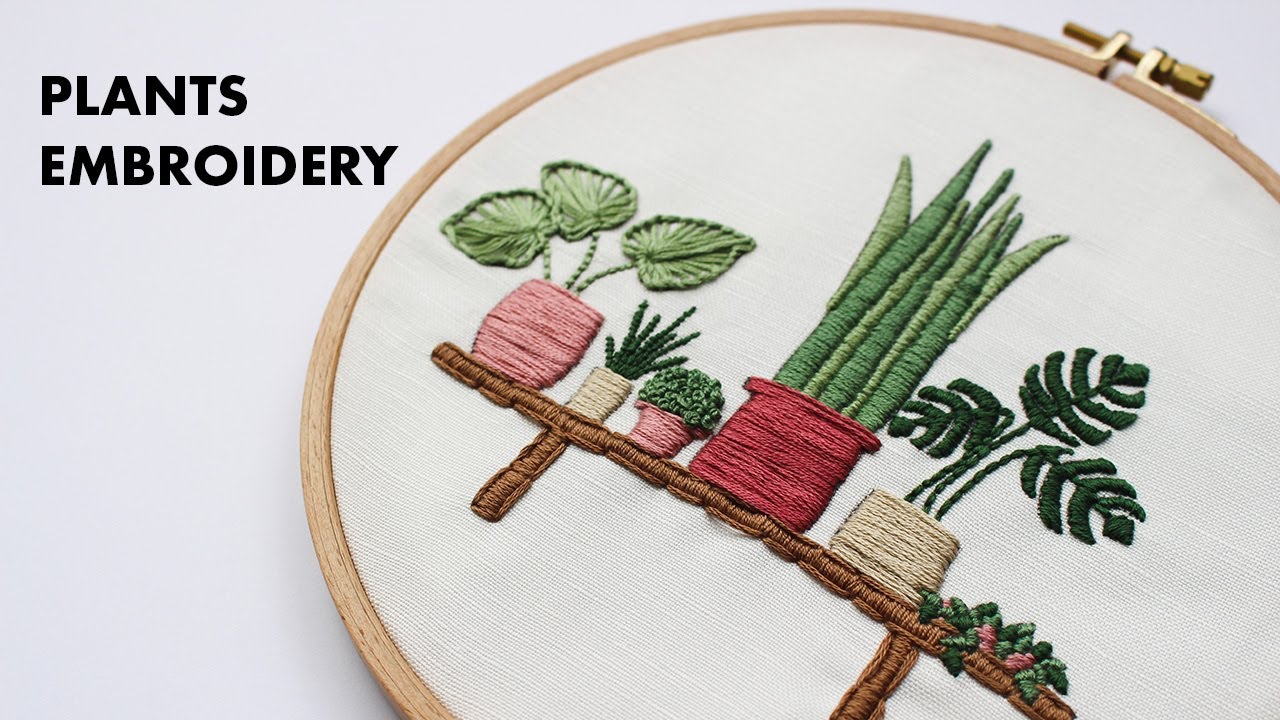 Modern Plants Embroidery Tutorial