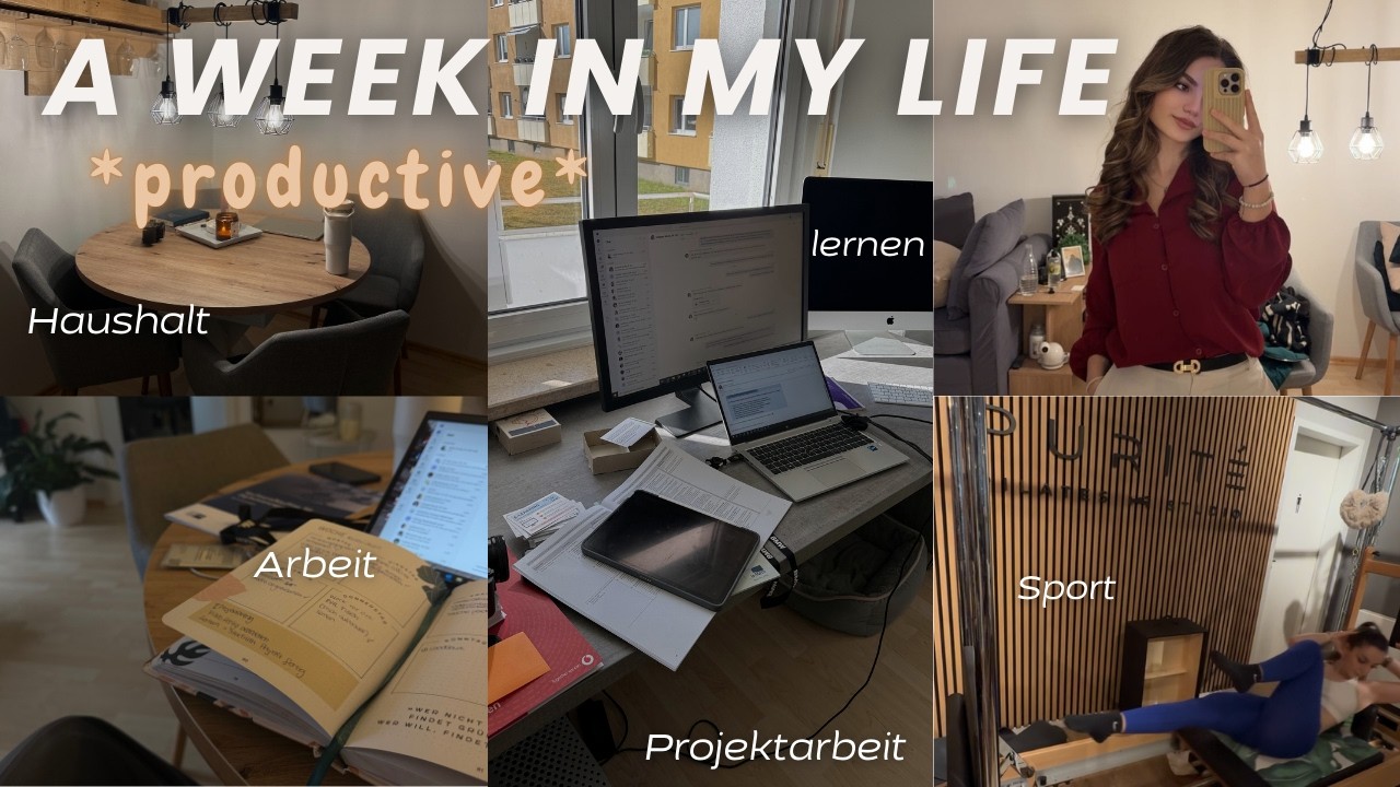 productive week w/ a 9-5 job: time management, Haushalt, Arbeit, Lernen, Routine, Ausbildung