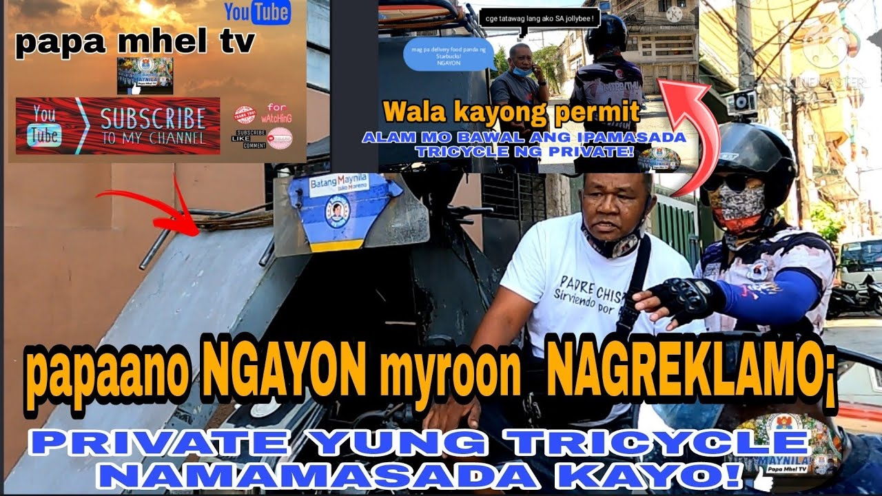 ALAM NINYO BAWAL ANG PAMASADA YUNG PRIVATE NA TRICYCLE WALA PERMIT. TMU | OPERATION
