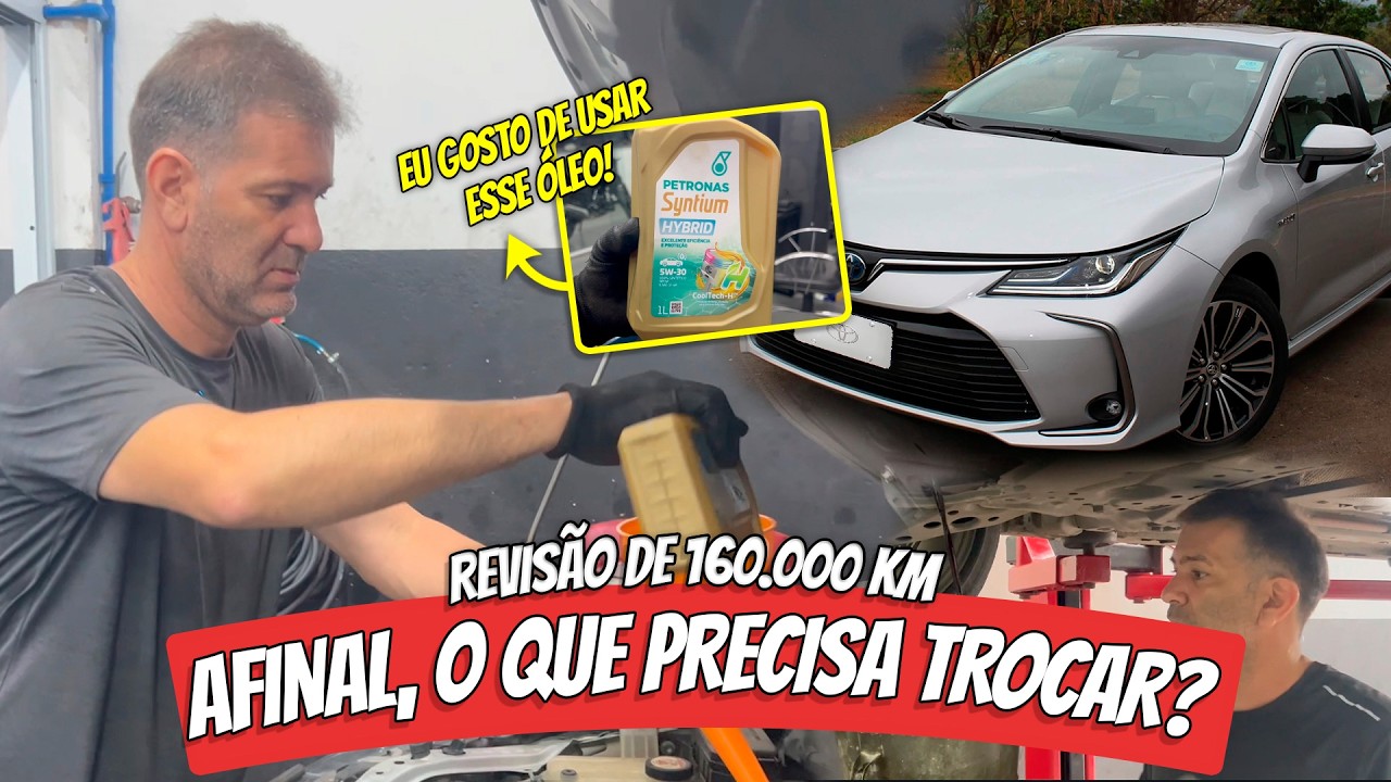 O que Realmente acontece com seu Corolla Híbrido após 160.000 Km? - Revisão Periódica