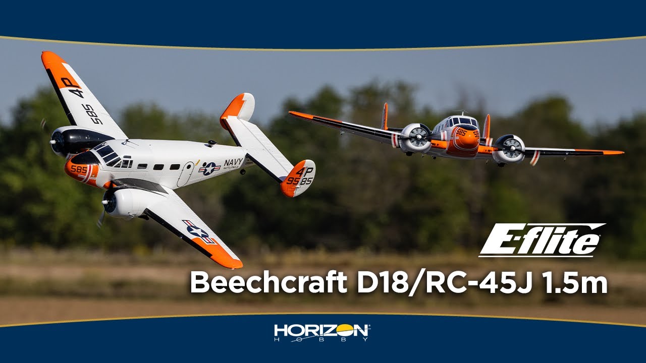 E-flite Beechcraft D18/RC-45J 1.5m RC Airplane