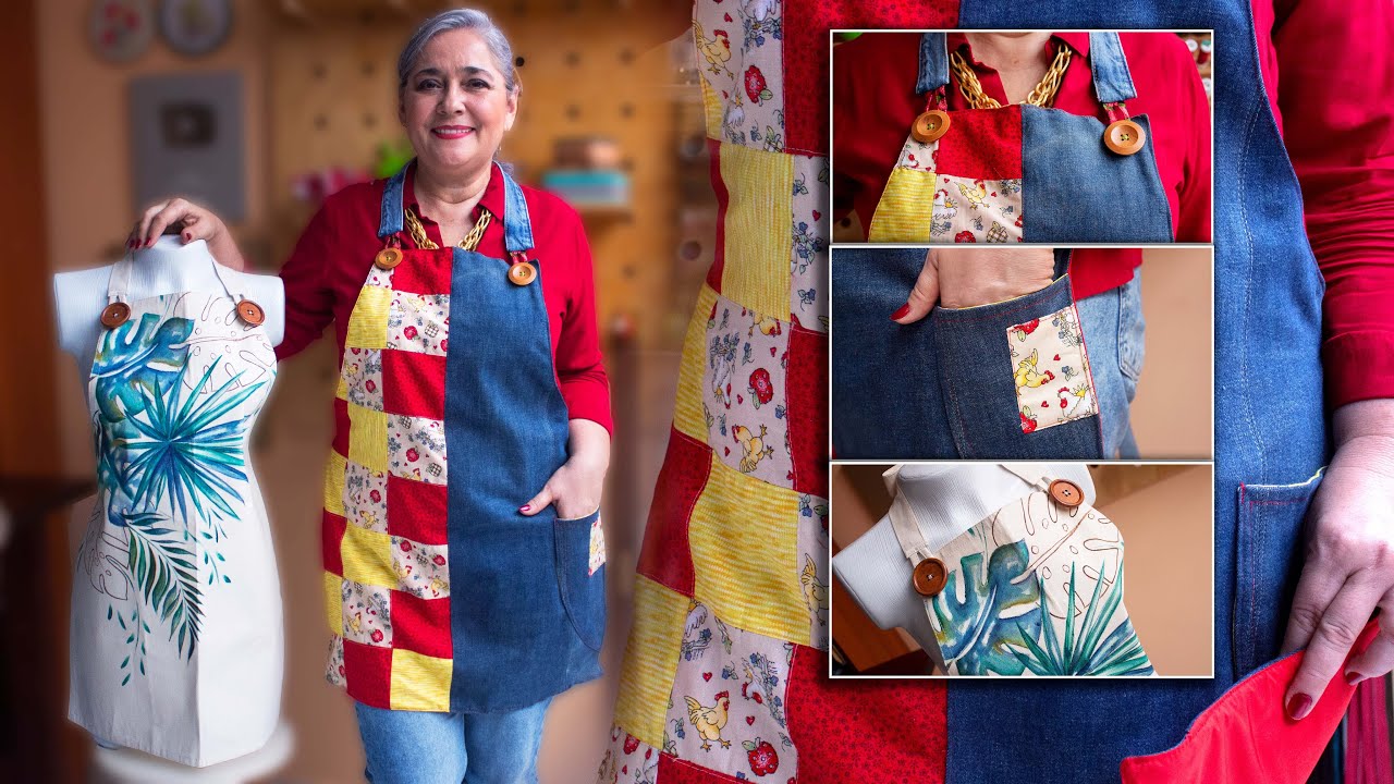 ¡Probé 2 modelos de DELANTAL con un solo molde y el resultado es SORPRENDENTE 😱👩‍🍳✨ FÁCIL y listo