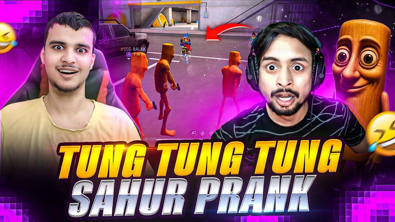 TUNG TUNG TUNG SAHUR PRANK ON ANGRY YOUTUBER 😡 RG GAMER ABUSED AND KICKED HIS TEAMMATE FROM GUILD 🤣