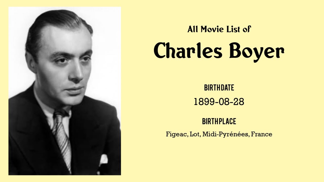 Charles Boyer Movies list Charles Boyer| Filmography of Charles Boyer