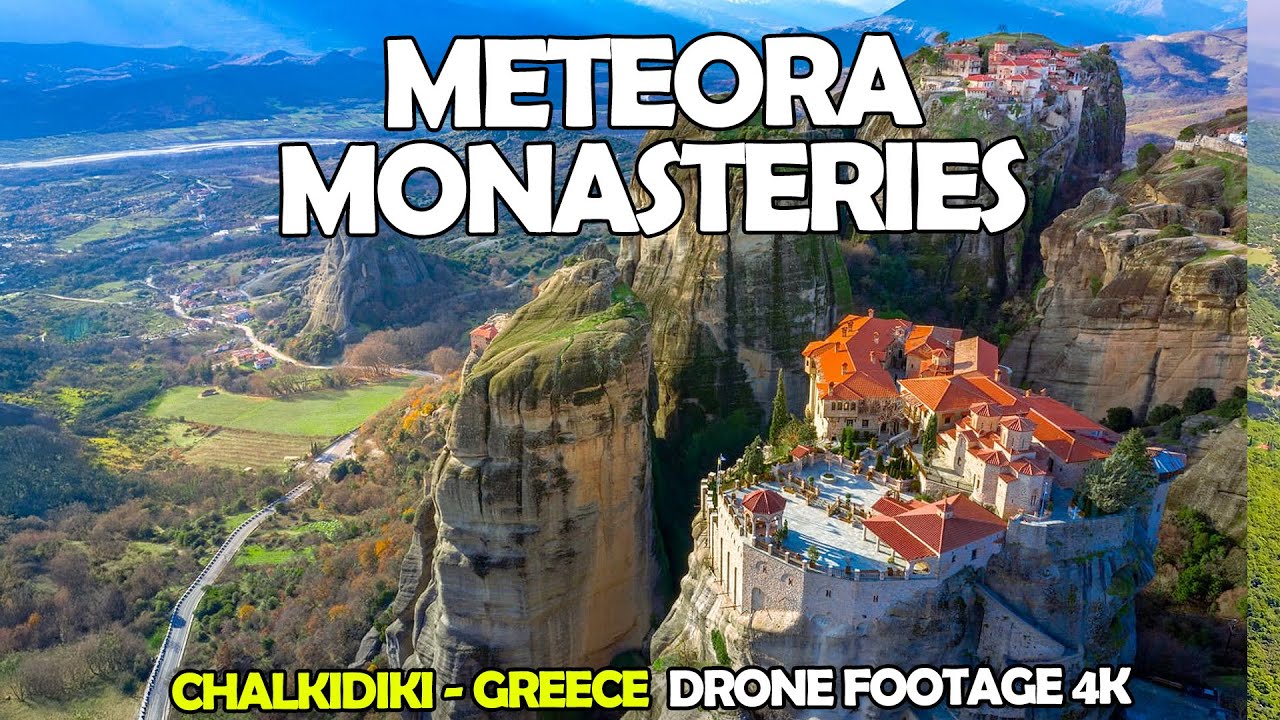 Meteora monasteries in Greece - A Natural Wonder You Must See | Greece Drone Footage 4K 🌄