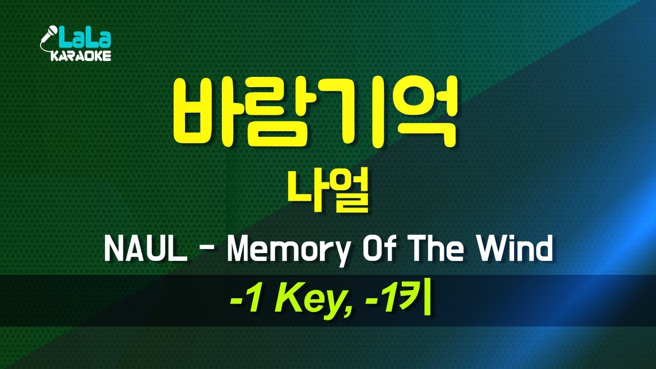 나얼 - 바람기억 (Memory Of The Wind) (-1키) 노래방 Karaoke LaLa Kpop