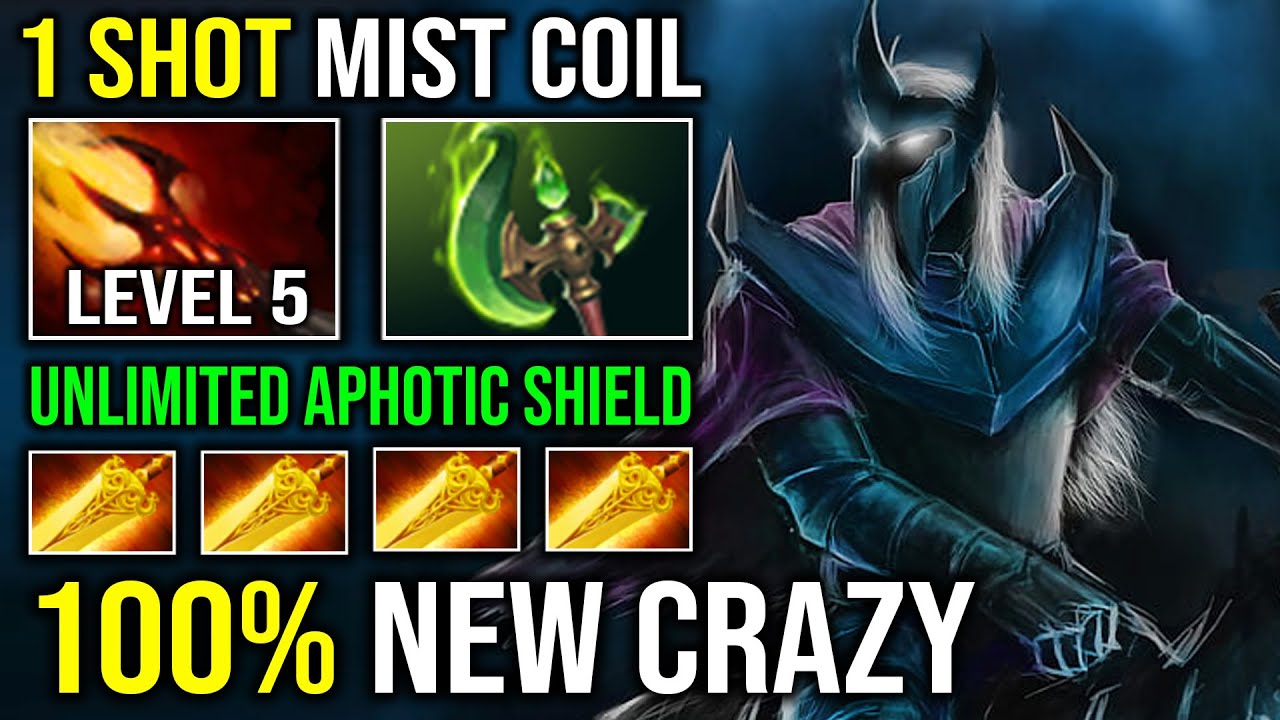 100% NEW CRAZY Level 5 Dagon + Parasma 1 Shot Mist Coil 1v5 Aphotic Shield Offlane Abaddon Dota 2