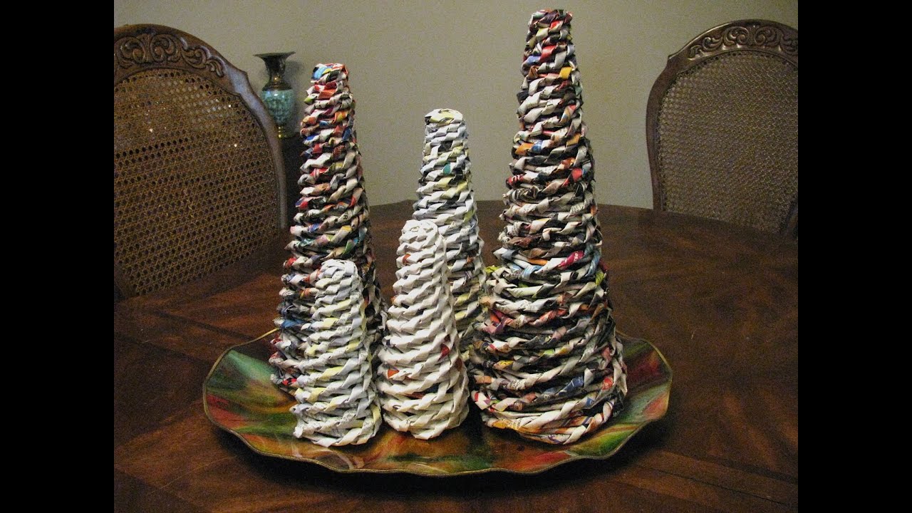 Rolled Paper Christmas Trees