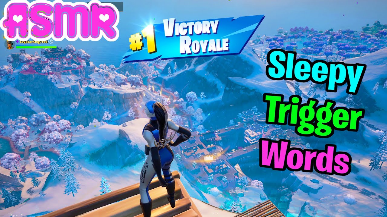 ASMR Gaming 🍀 Fortnite Squad Win Relaxing Sleepy Trigger Words Whispering 🎧