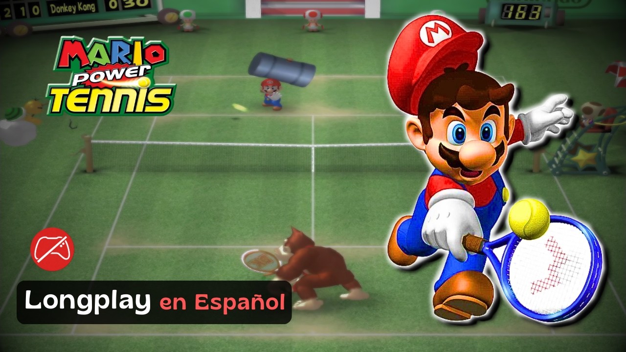 Mario Power Tennis | Longplay Español | Juego Completo | HD | Sin Comentario | GameCube