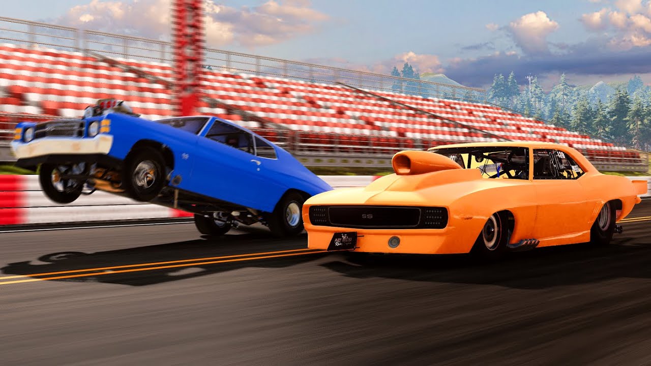 Realistic Drag Racing Crashes #4 - BeamNG Drive