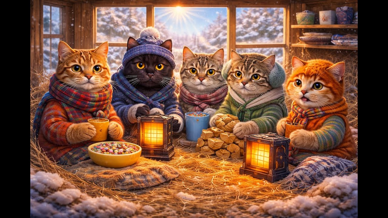 Cozy Winter Cat Cam LIVE ❄️ Paw Crew Shelter Hangout